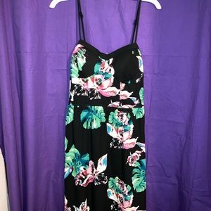 Flower print maxi dress